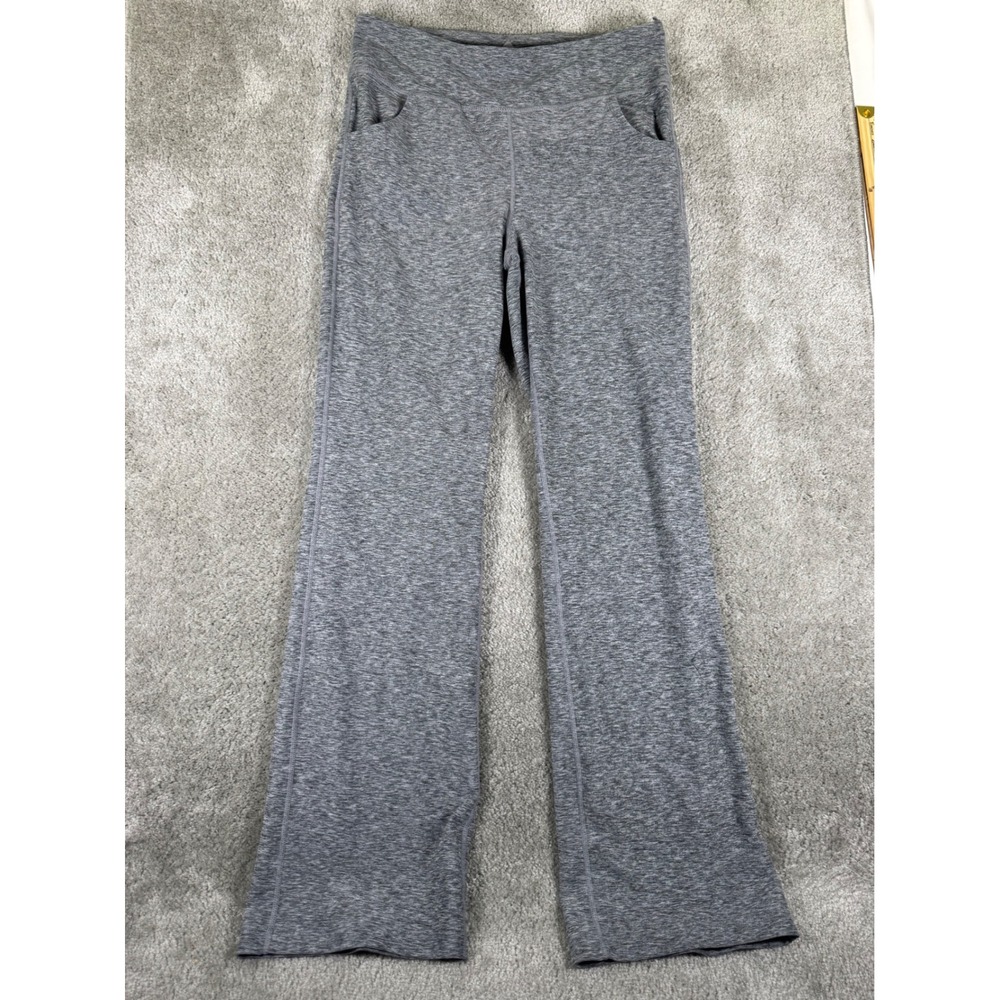 Rise by LuLaRoe Gray Space Dye Flare Leg Yoga Pants Large Pockets Athletic